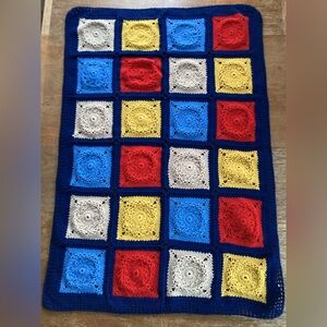 Stunning homemade knit afghan (#3D07)